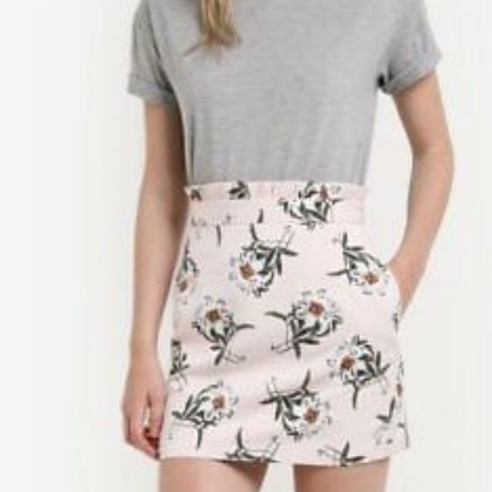 TopShop Pink Floral Pattern Skirt 4